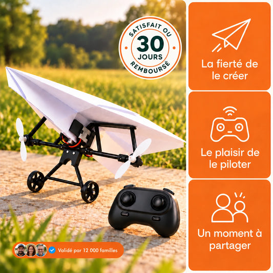 Tarvivo™  — Kit avion en papier télécommandé