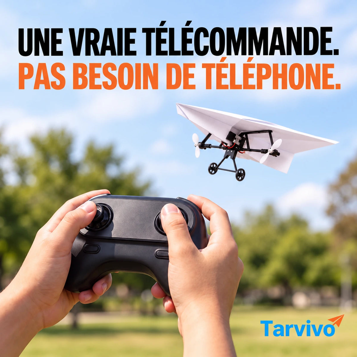 Tarvivo™  — Kit avion en papier télécommandé